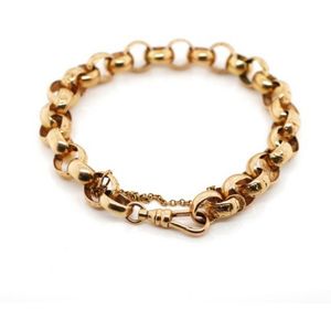Good 9ct rose gold belcher chain bracelet with a swivel clasp.…