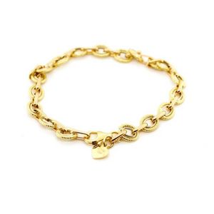 18ct rose and yellow gold chain link bracelet with alternating…