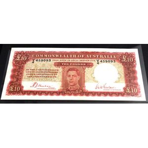 Australian Commonwealth Ten pound note Sheehan & McFarlane 1940…