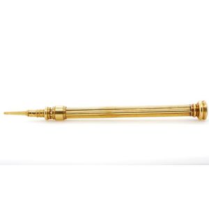 Sampson Mordan mechanical pencil yellow metal set with a…