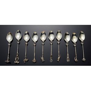 A set of ten Australian sterling silver Native animal boxed…
