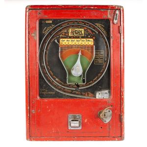 A vintage arcade skill ball machine, one penny coin operation…