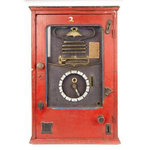 A vintage arcade Flip Ball Domino machine C. 1920-30, coin…