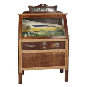 An arcade golf machine 'Play Golf' by Chester Pollard C. 1930,…