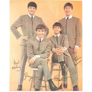 An American Beatles poster, 1964 Nems enterprises, machine…