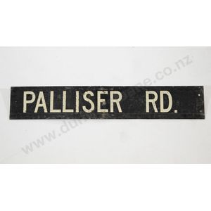 Early painted metal Wellington Street sign Palliser Rd, early…