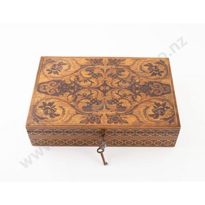 Victorian Tunbridge ware work box, all inlaid with floral…