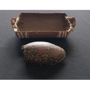 A painted bark basket, Burunga people, Beswick station,…