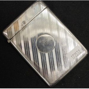 George V sterling silver card case Birmingham 1912, maker E.J.…