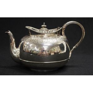 Australian silver plate teapot elaborately inscribed &…