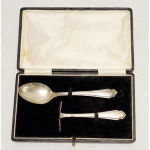 Silver Baby Feeding Spoon and Pusher Set - Baby & Child Care ...