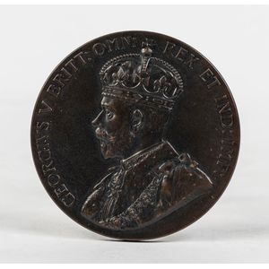A 1924 British Empire exhibition bronze commemorative medallion,…