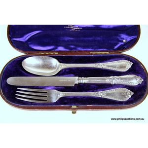 George on sale IV Silver Matched Christening Set.