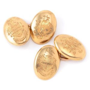 gold cufflinks with various gemstones - price guide and values