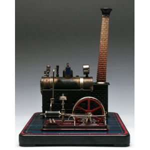 Vintage horizontal steam engine by Bing of Germany 27 cm x 31 cm