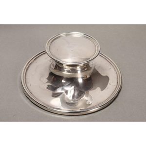 George V sterling silver inkwell, hallmarked Birmingham, 1920,…