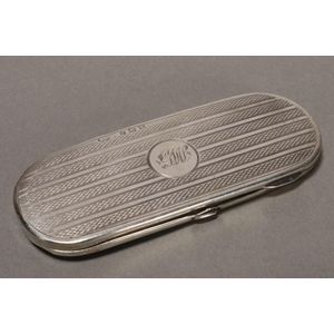 George V sterling silver spectacles case, hallmarked Birmingham,…