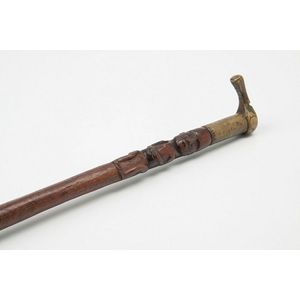 Vintage carved wooden Maori tokotoko (walking sticks) - price guide and ...