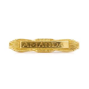 Australian Art Deco 18ct yellow gold name badge marked Rodd…