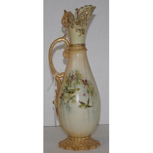 Pair of Locke /& Co Worcester Bud Vases Blush Ivory Pair 6 38 Porcelain Vases 1895-1900 Silver Rims Marked