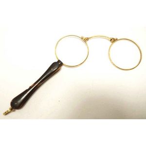 Vintage pair tortoiseshell lorgnettes rolled gold frames and…