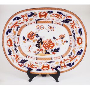Antique Imari pattern large meat platter unmarked, (possibly&hellip;