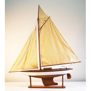 Classic pond yacht c1940s Hand made timber model with original…