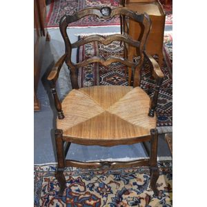 Lot 55 - ☘ A Louis XV-style parcel-gilt salon chair