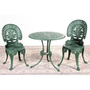19th century cast iron garden furniture, unmarked manufacturer - price