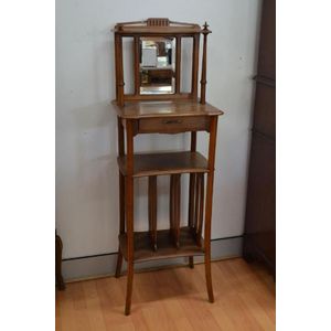 Antique carved walnut Art Nouveau music stand, fitted with a…