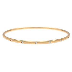 hammer set diamond bangle