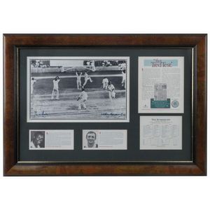 Tied Test: Signed Display of Historic Cricket Match - Sporting ...