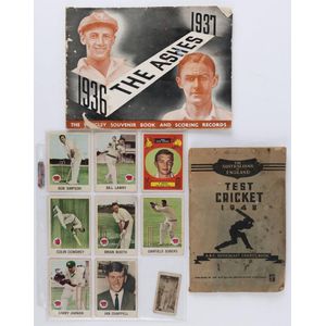 Selection including 1961 A&Bc gum Richie Benaud card #36…