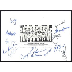 Australia: 1980-97 collection of team sheets, etc, all fully…