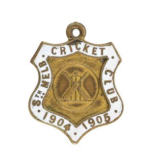 South Melbourne Cricket Club: 1904-05 Membership fob, No.52,…