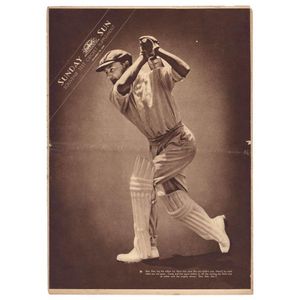 Don Bradman: 1936 issue of the 'Sunday Sun' souvenir test…