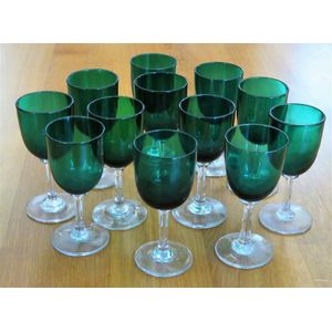 Georgian Wine Glass Bristol Green Rare Cylinder and Basal Knop, English  circa 1815 For Sale at 1stDibs