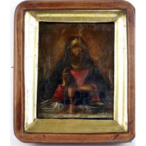 An Orthodox panel of Christ at the Last supper, 18th century,…