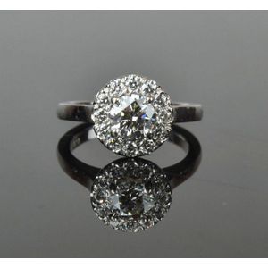 0.60ct Diamond Cluster Ring in 18ct White Gold - Rings - Jewellery