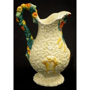 Clarice Cliff 'Celtic Harvest' ewer embossed blossom…