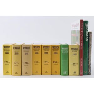Cricket Literature including Wisdens: with hardbound Wisdens&hellip;