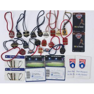 VFL park 1970: 1987 range of membership fob together with…