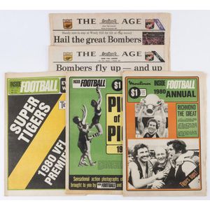 Inside Football': three issues comprising 1980 (Oct 2) 'Super…
