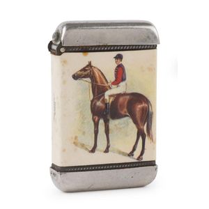 Vesta case with applied wrap-around image featuring a racehorse…