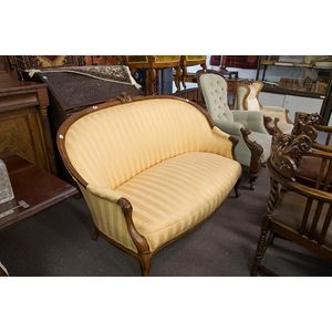 Louis XV Style Beech Fauteuils in Dedar Stripe, Pair