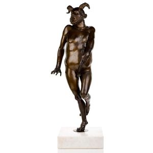 Brian Engris (b.1943), satyr, bronze cast figure, from the…