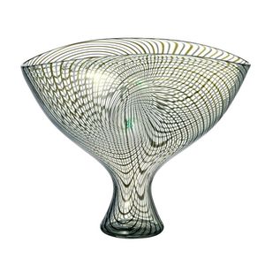 A Seguso Viro Murano Art Glass footed bowl; the oval free form…