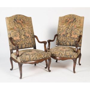 18th Century French Armchair Fauteuil Louis XV-XIV Tapestry