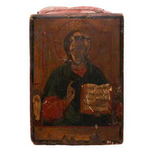A Russian icon of Christ Pantocrator, 18th/19th century,…