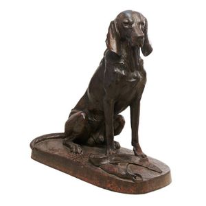 A cast iron architectural figure of a hound, after Alfred…